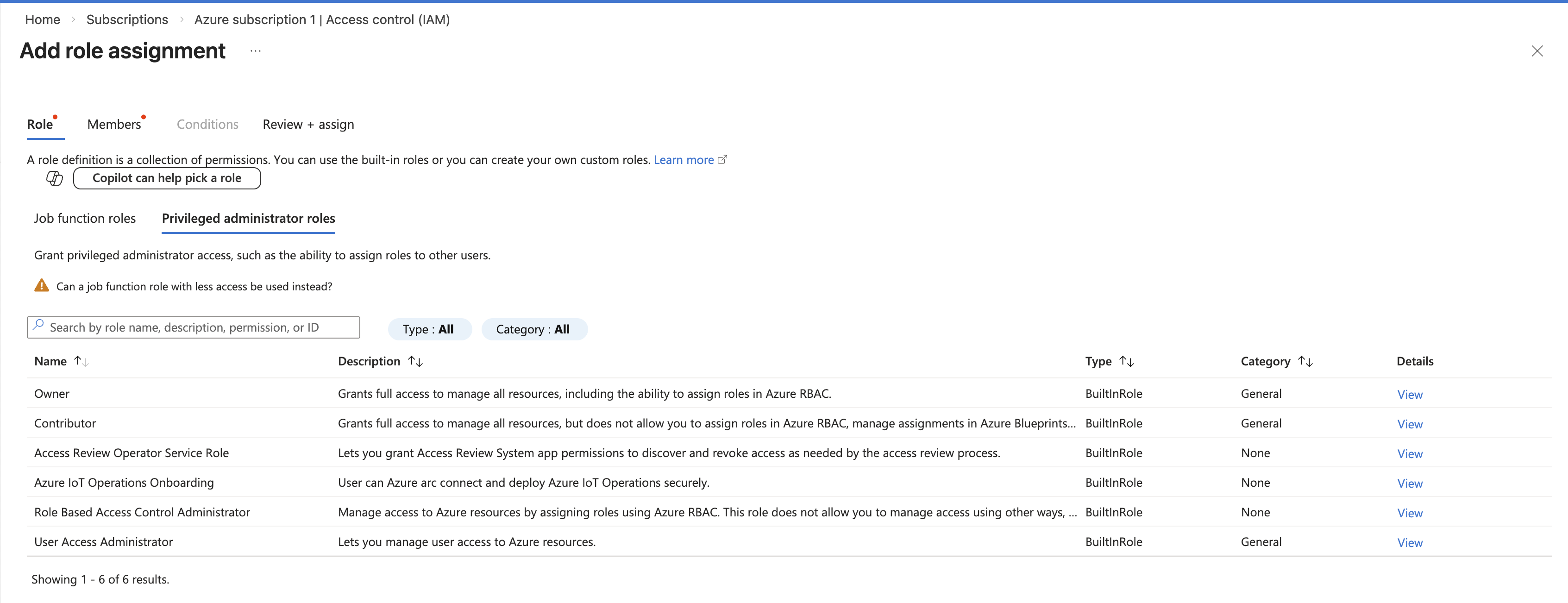 Azure RBAC roles and assignments